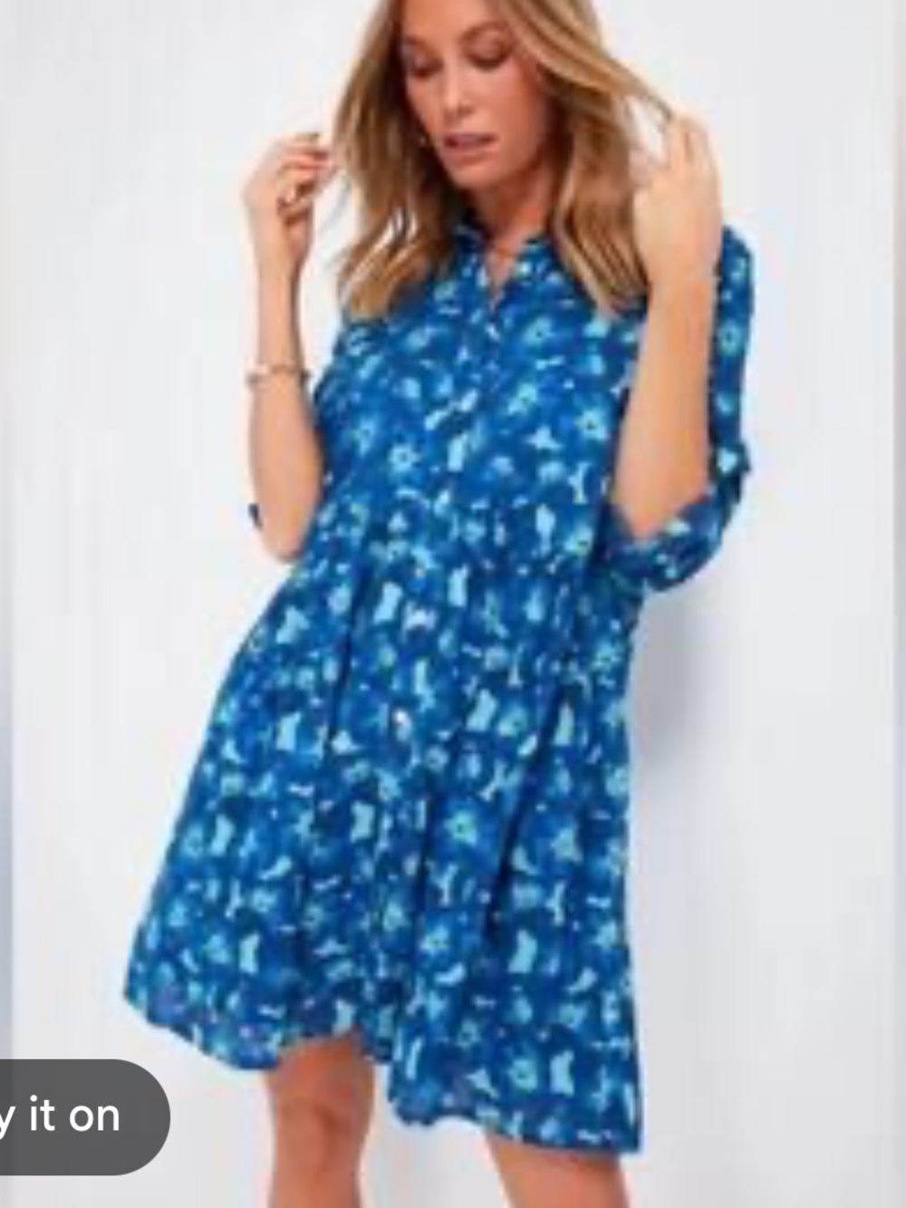 Anthropologie Ro’s Garden Blue Floral Dress